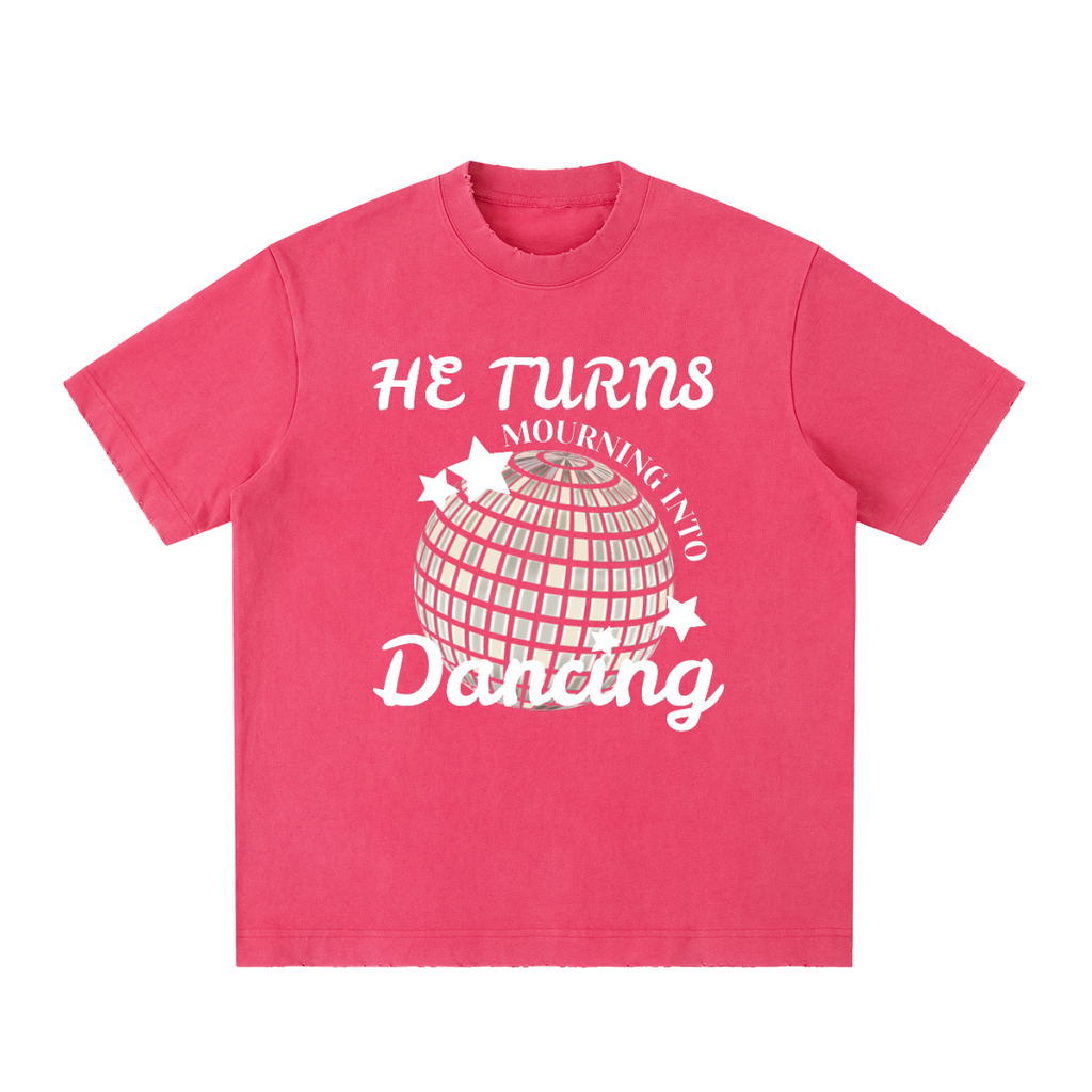 “DANCING” Frayed T-Shirt